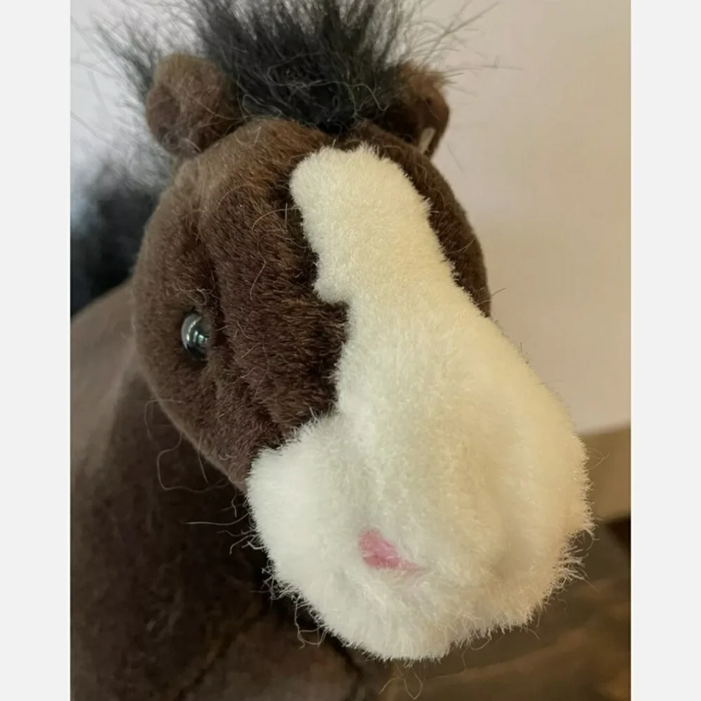 Gund “Dale” Clydesdale Firm Plush Horse Stuffed Animal Realistic Toy Brown White